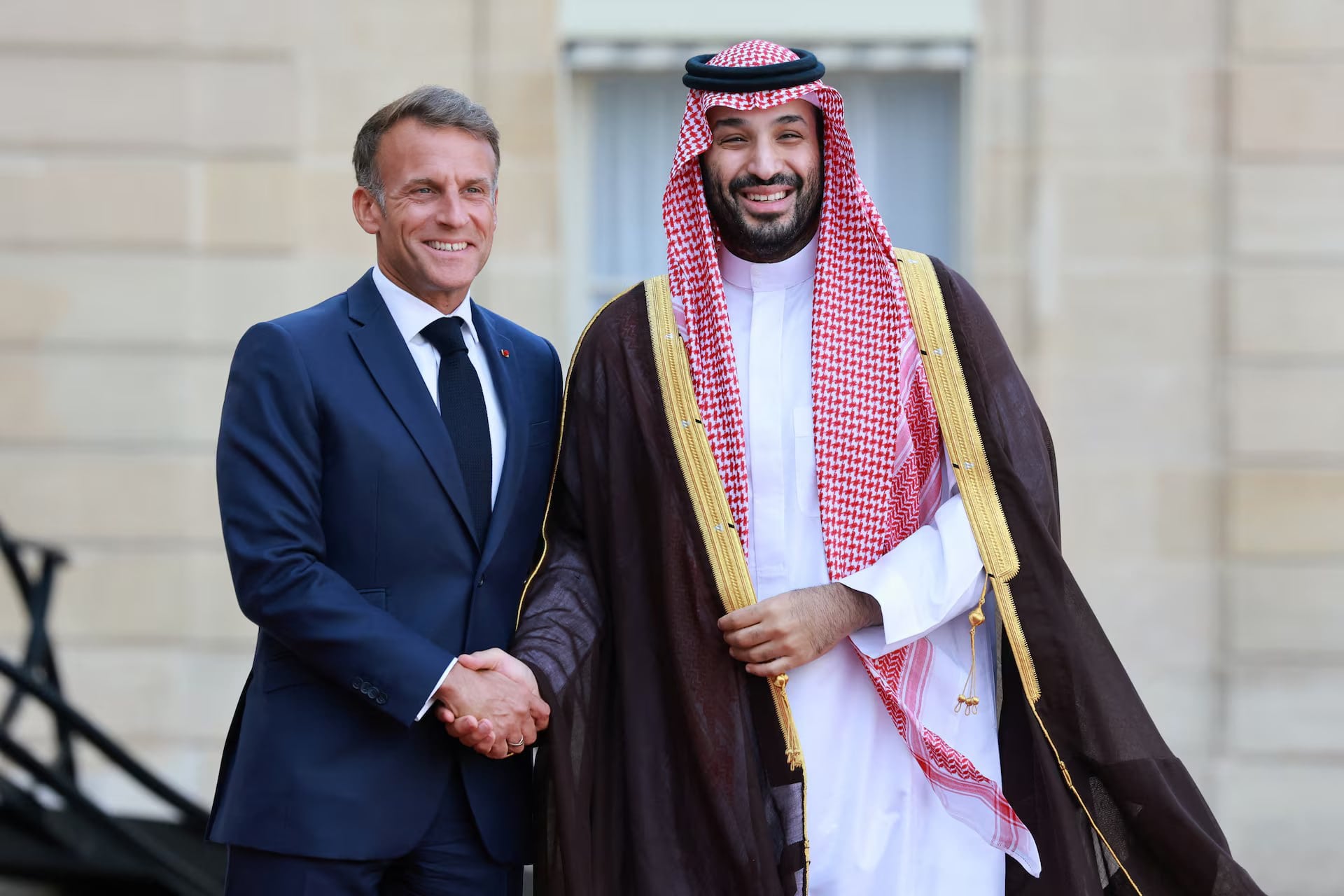 Emmanuel Macron e Mohammed bin Salman